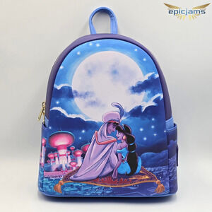 Loungefly Disney Aladdin & Jasmine Magic Carpet Ride Mini Backpack New